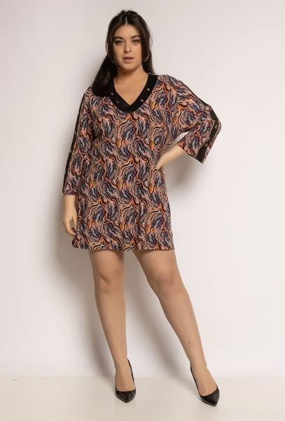 Picture of PRINTED TUNIC WITH V NECK